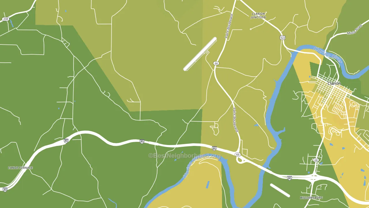 Turkey City, PA block-group voter-turnout map