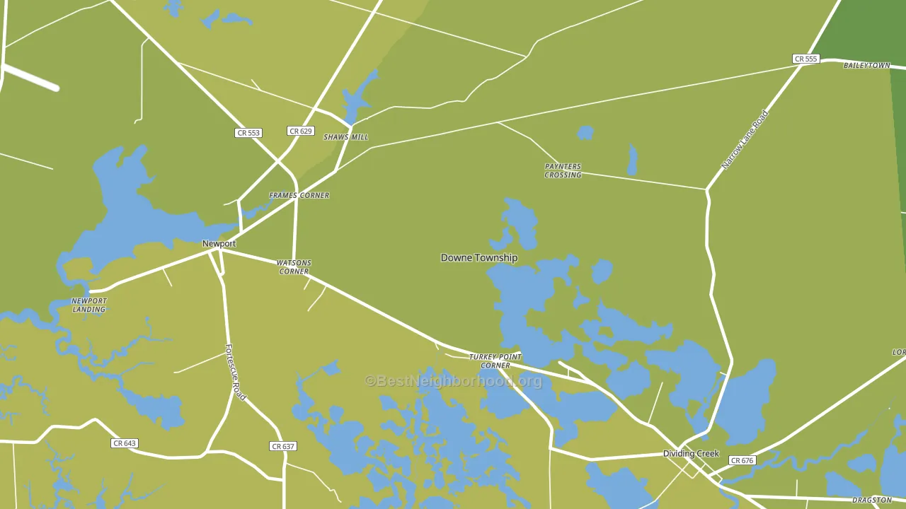 Turkey Point Corner, NJ block-group voter-turnout map