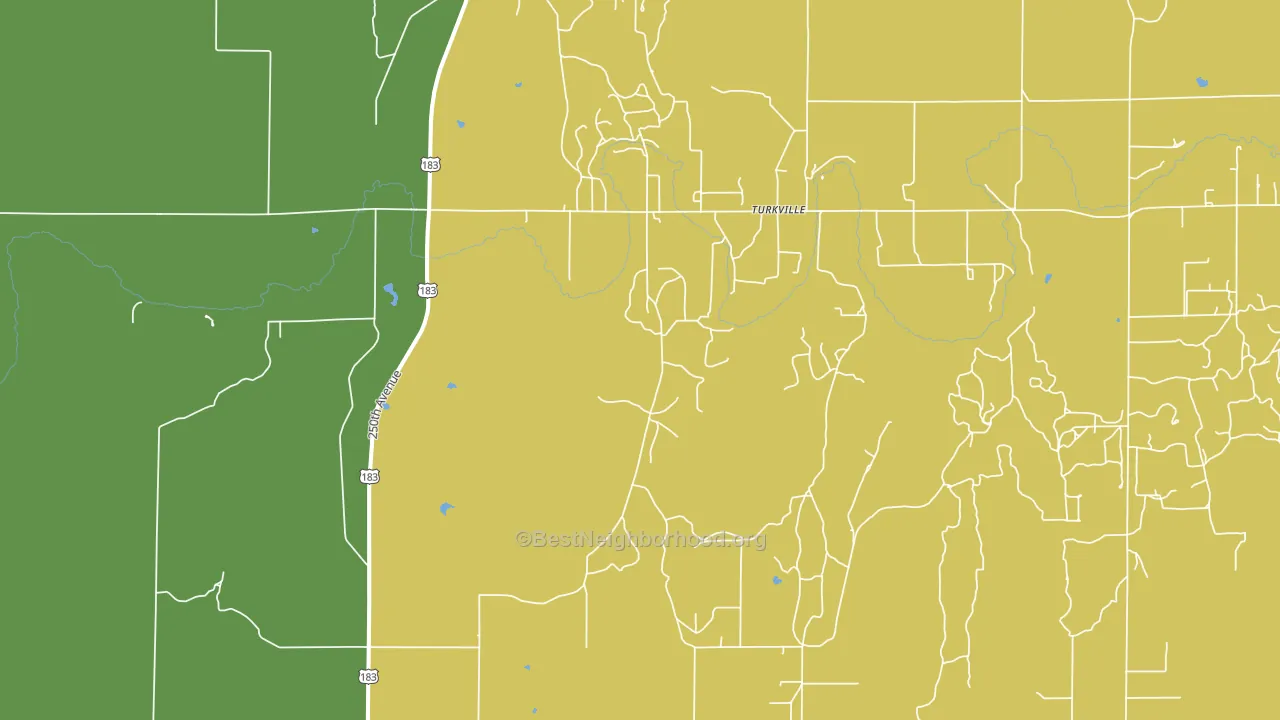 Turkville, KS block-group voter-turnout map
