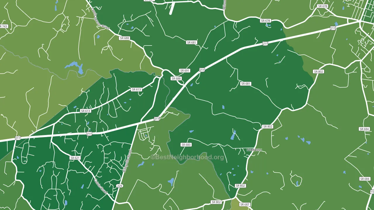 Turnbull, VA block-group voter-turnout map