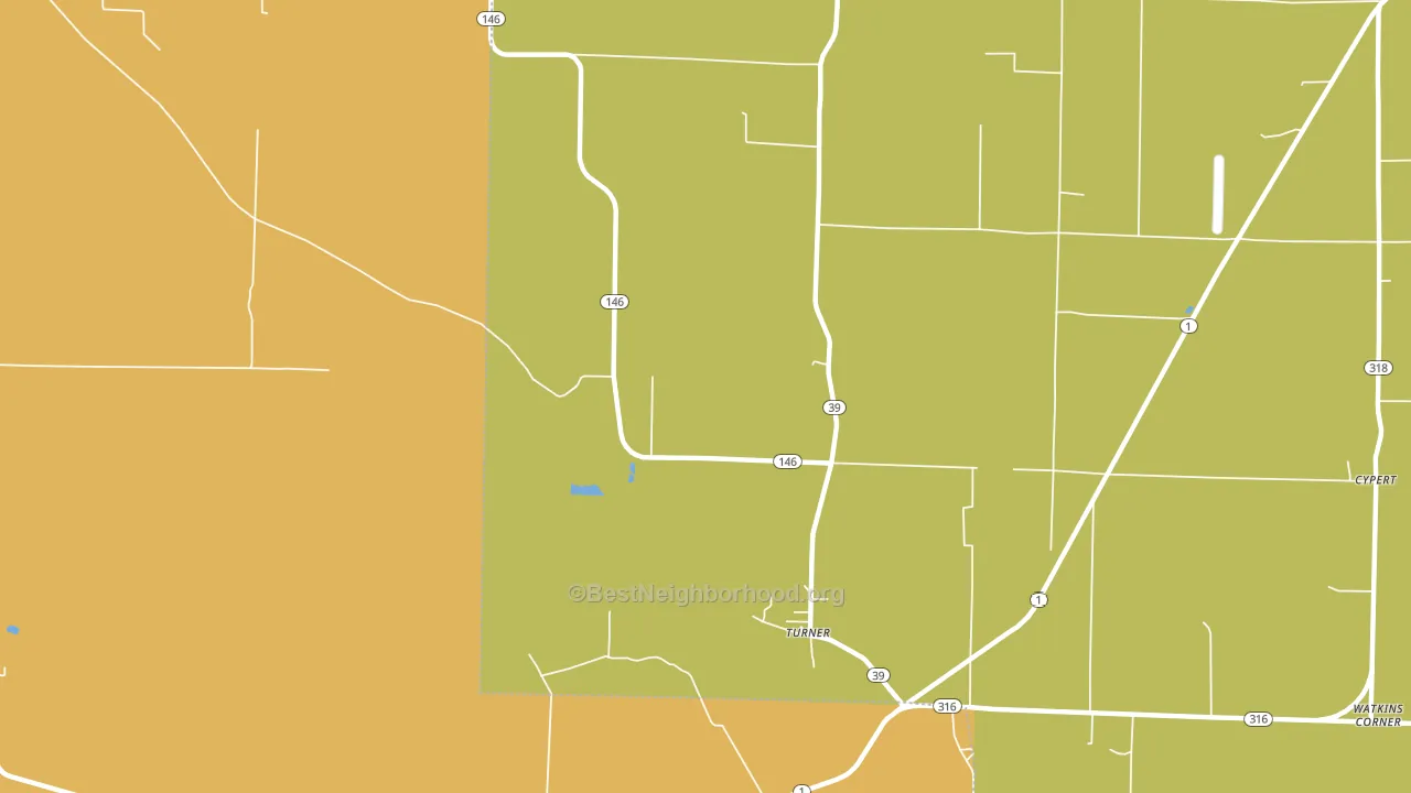 Turner, AR block-group voter-turnout map