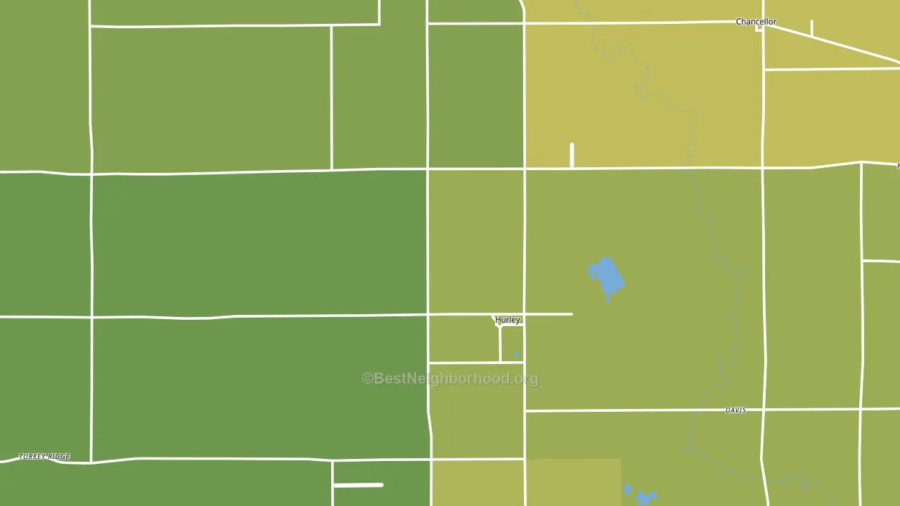 Turner County, SD block-group voter-turnout map