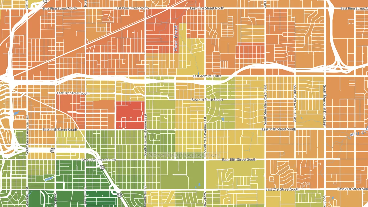 Turner Park, Tulsa, OK block-group voter-turnout map