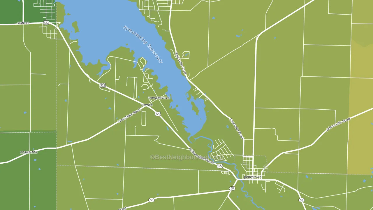 Turnersville, PA block-group voter-turnout map