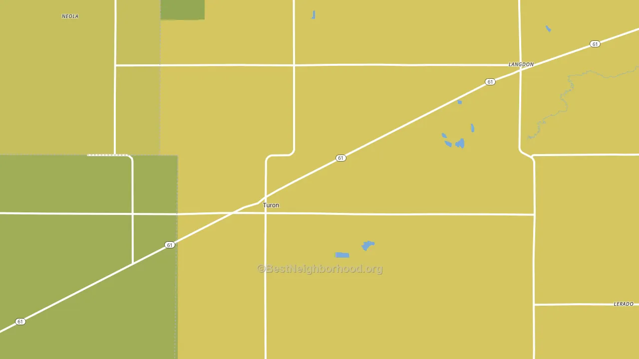 Turon, KS block-group voter-turnout map