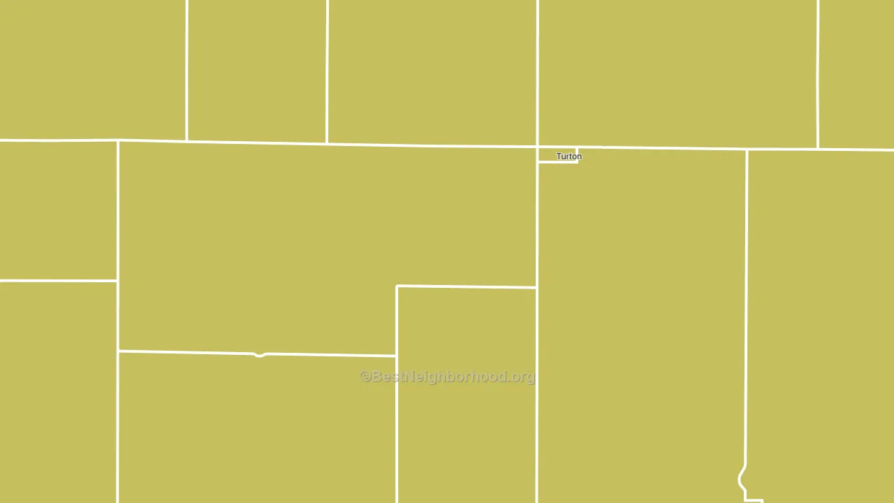 Turton, SD block-group voter-turnout map
