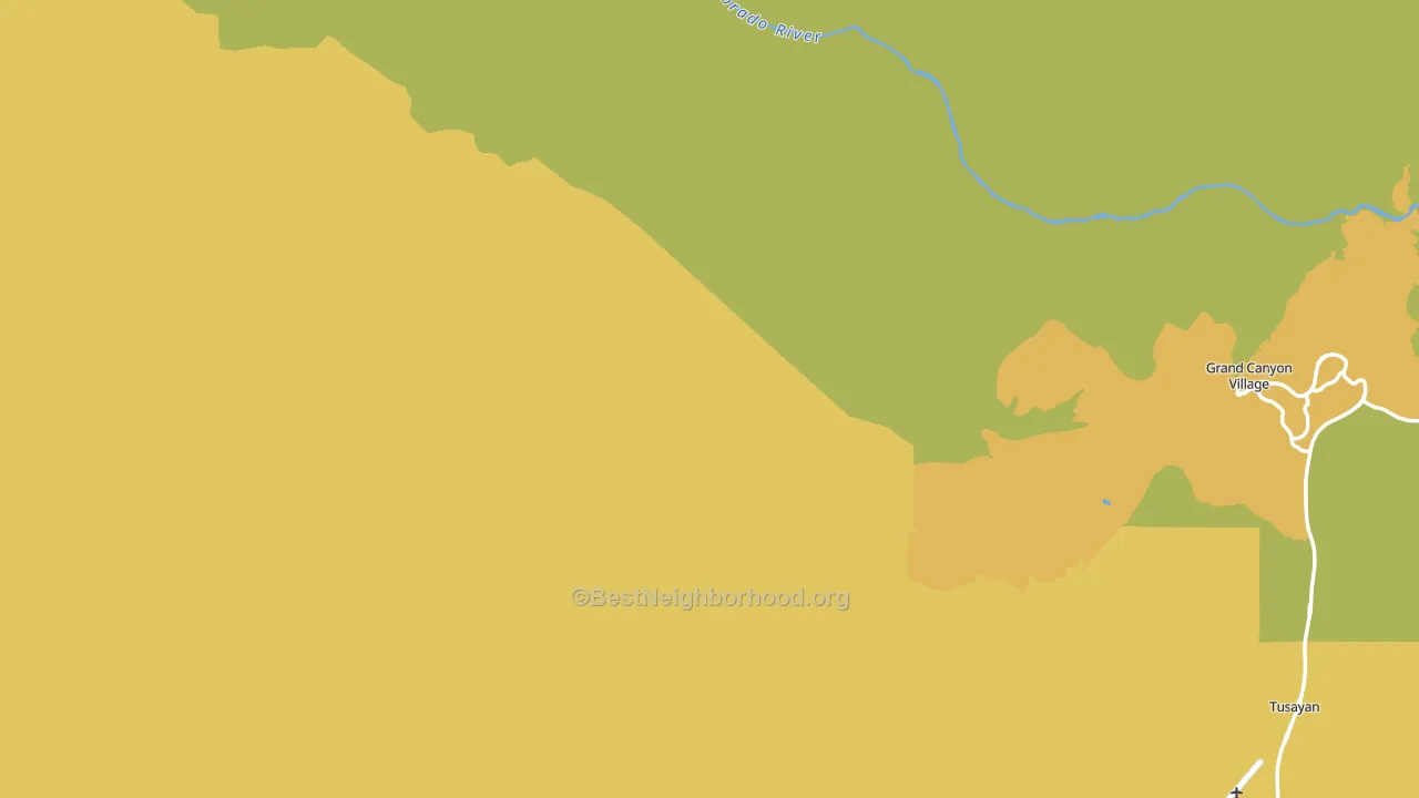Tusayan, AZ block-group voter-turnout map