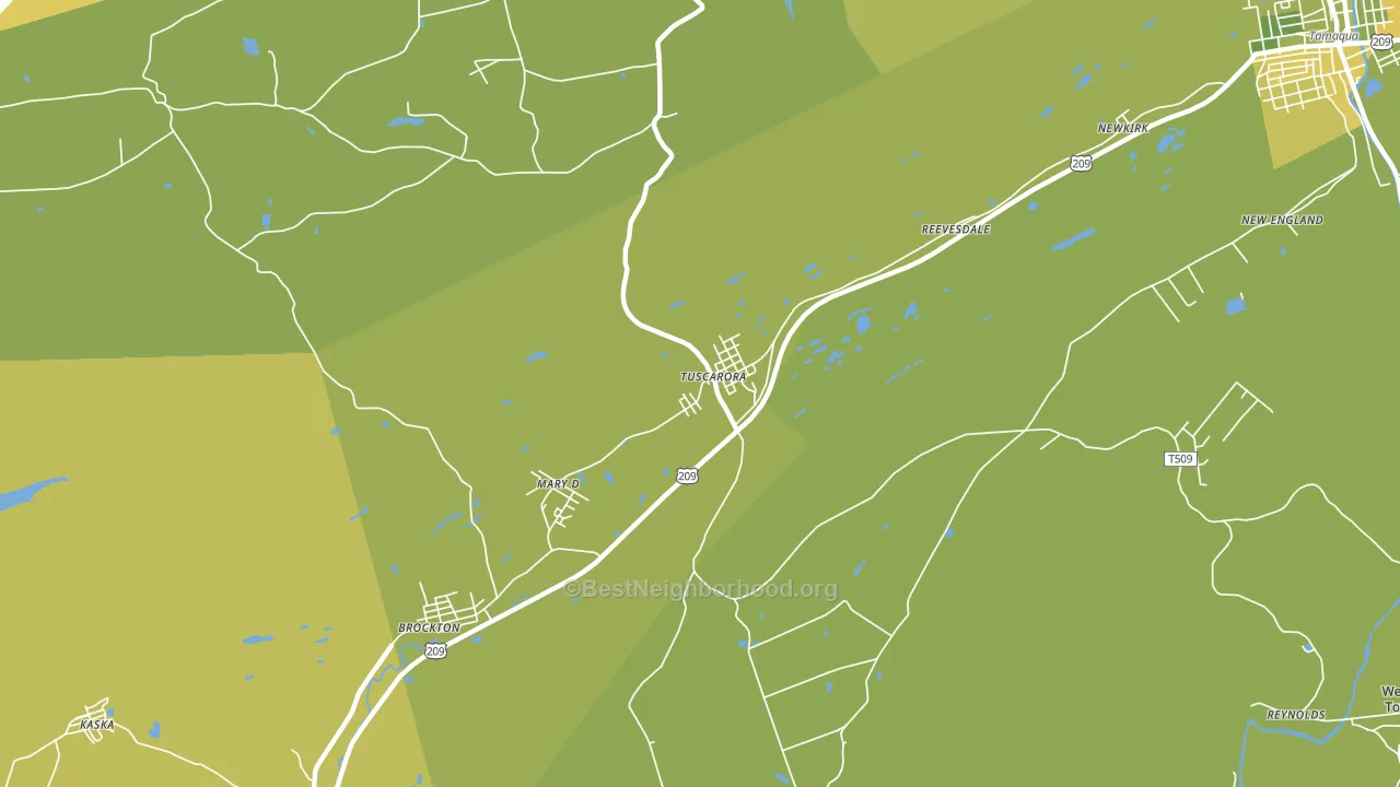 Tuscarora, PA block-group voter-turnout map