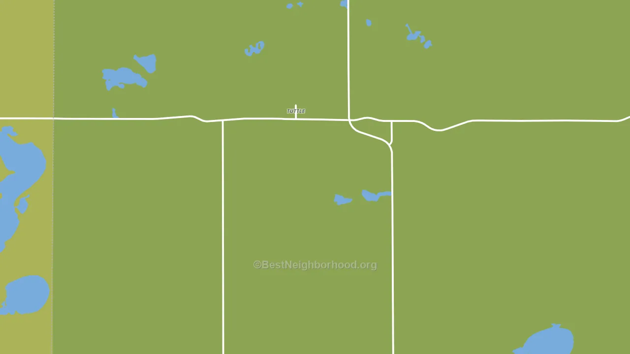 Tuttle, ND block-group voter-turnout map