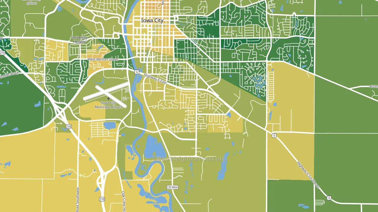 Twain, Iowa City, IA block-group voter-turnout map
