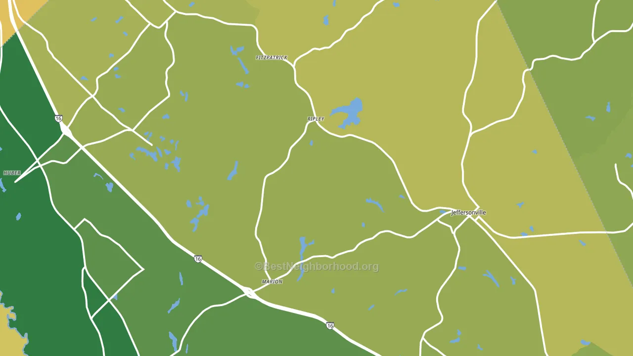 Twiggs County, GA block-group voter-turnout map