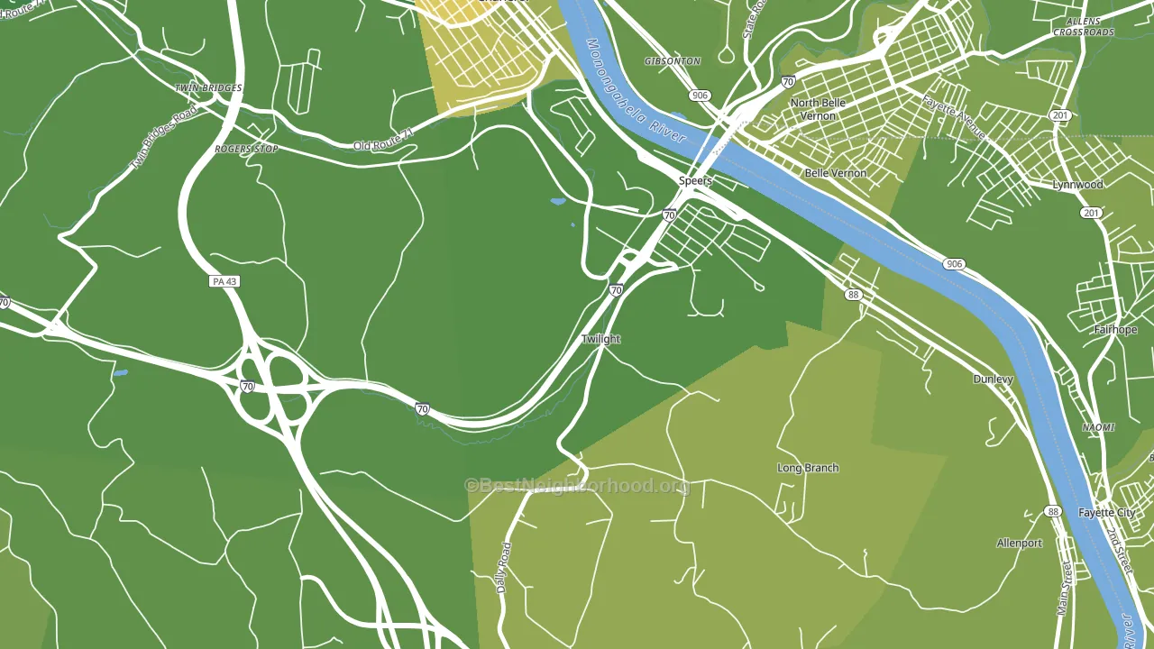 Twilight, PA block-group voter-turnout map