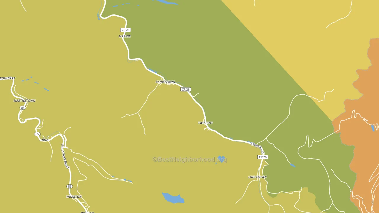 Twilight, WV block-group voter-turnout map