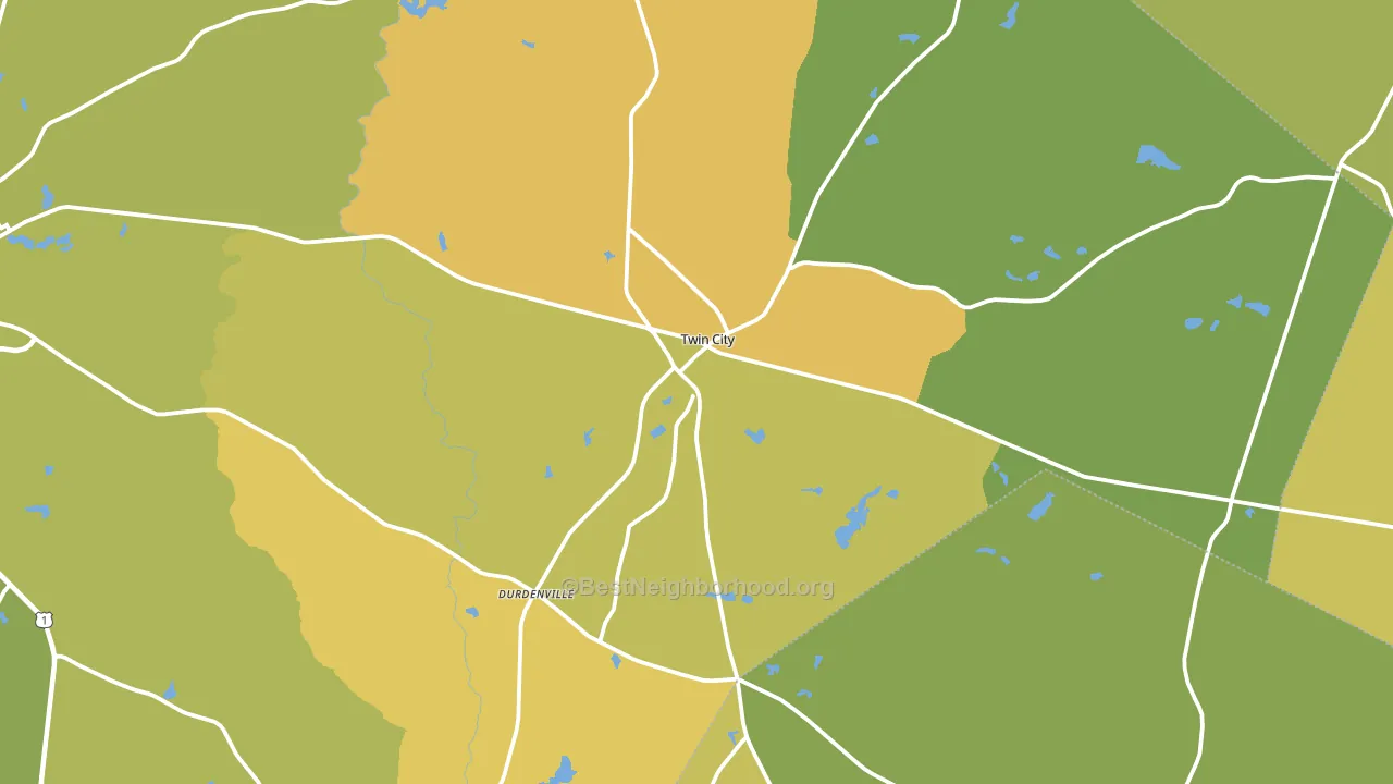 Twin City, GA block-group voter-turnout map