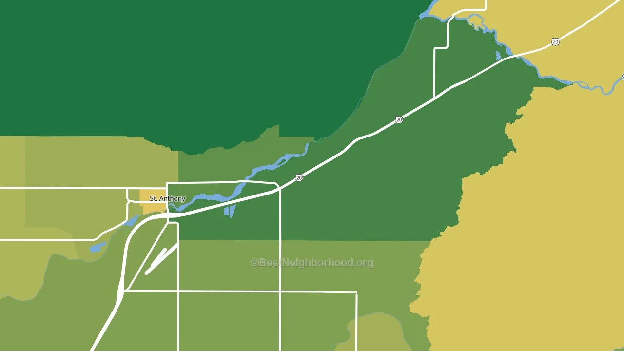Twin Groves, ID block-group voter-turnout map