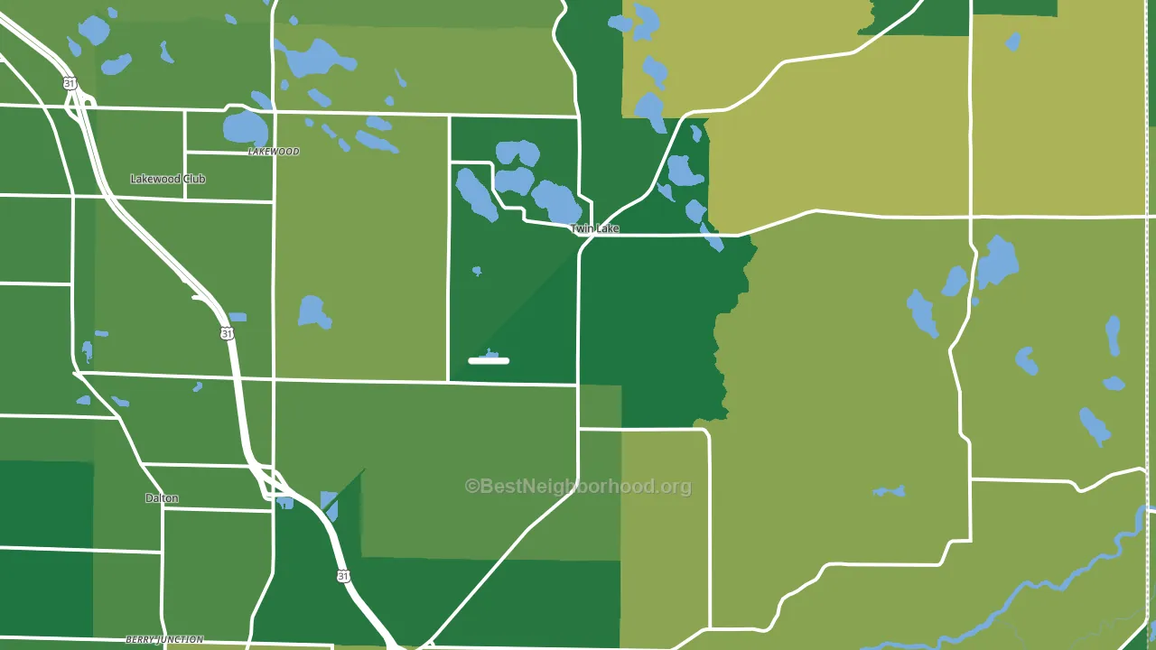 Twin Lake, MI block-group voter-turnout map