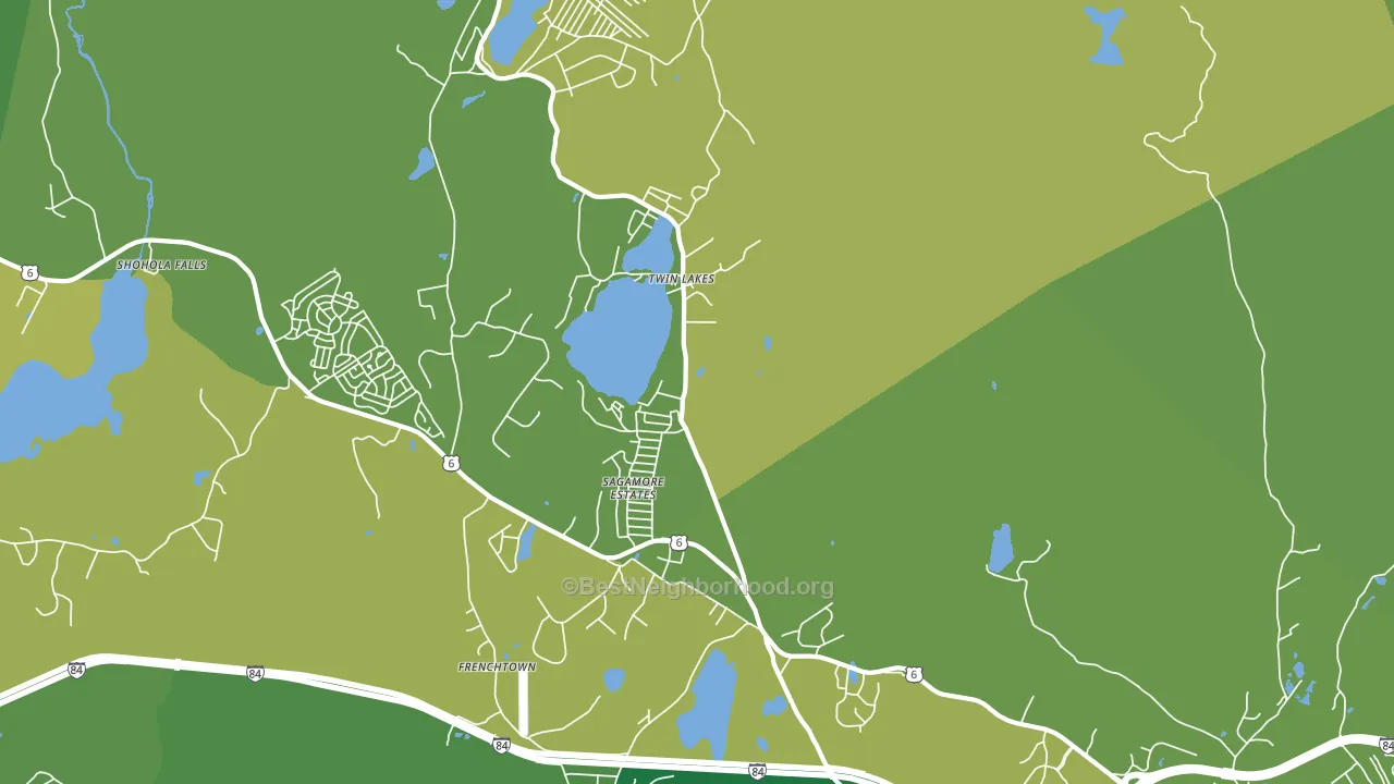 Twin Lakes, PA block-group voter-turnout map