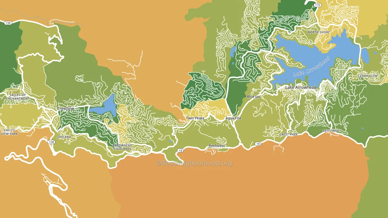 Twin Peaks, CA block-group voter-turnout map