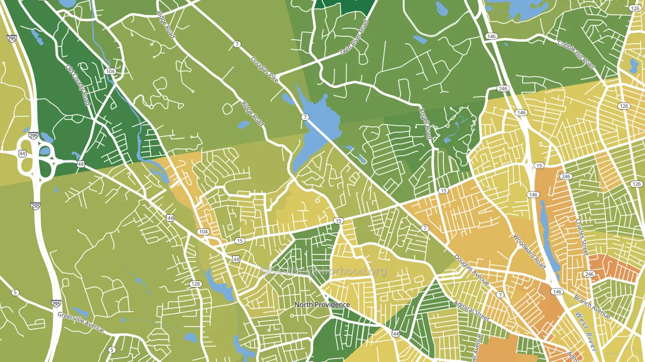 Twin Rivers Beach, Providence, RI block-group voter-turnout map