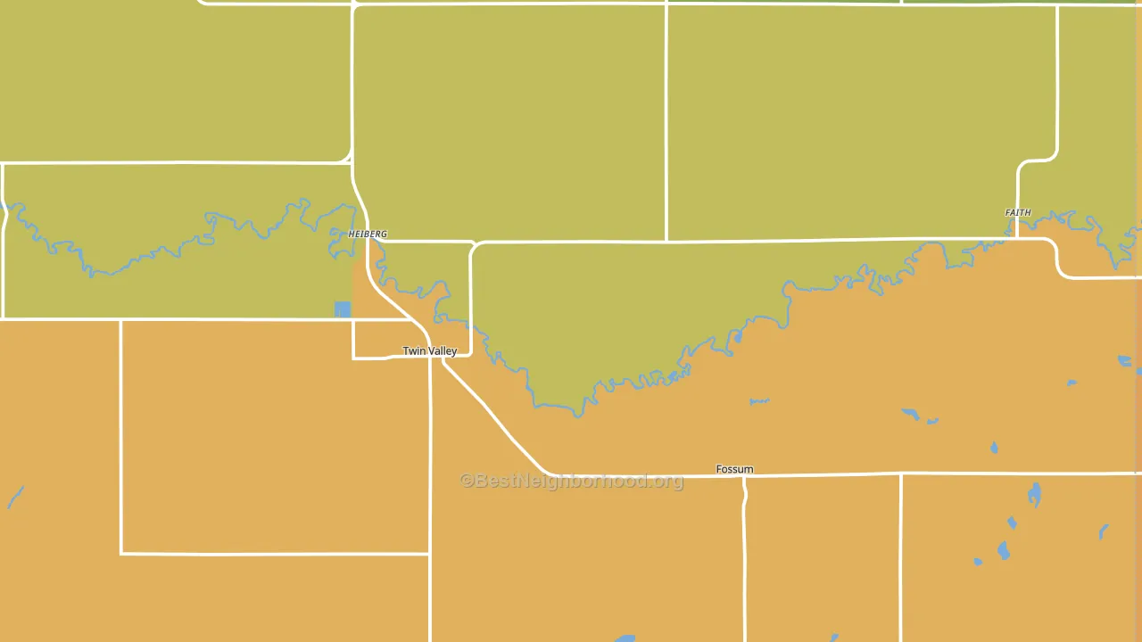 Twin Valley, MN block-group voter-turnout map