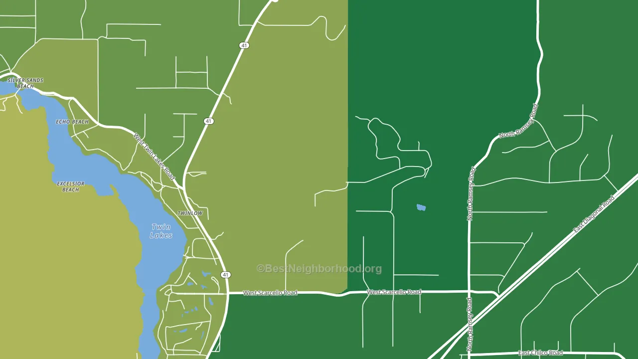 Twinlow, ID block-group voter-turnout map