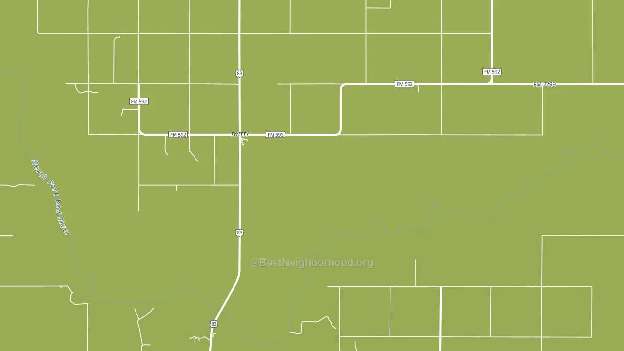 Twitty, TX block-group voter-turnout map