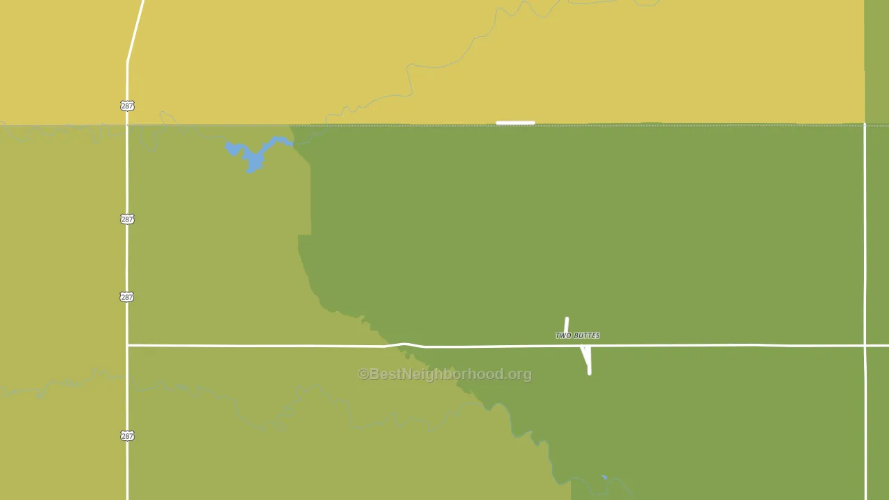Two Buttes, CO block-group voter-turnout map