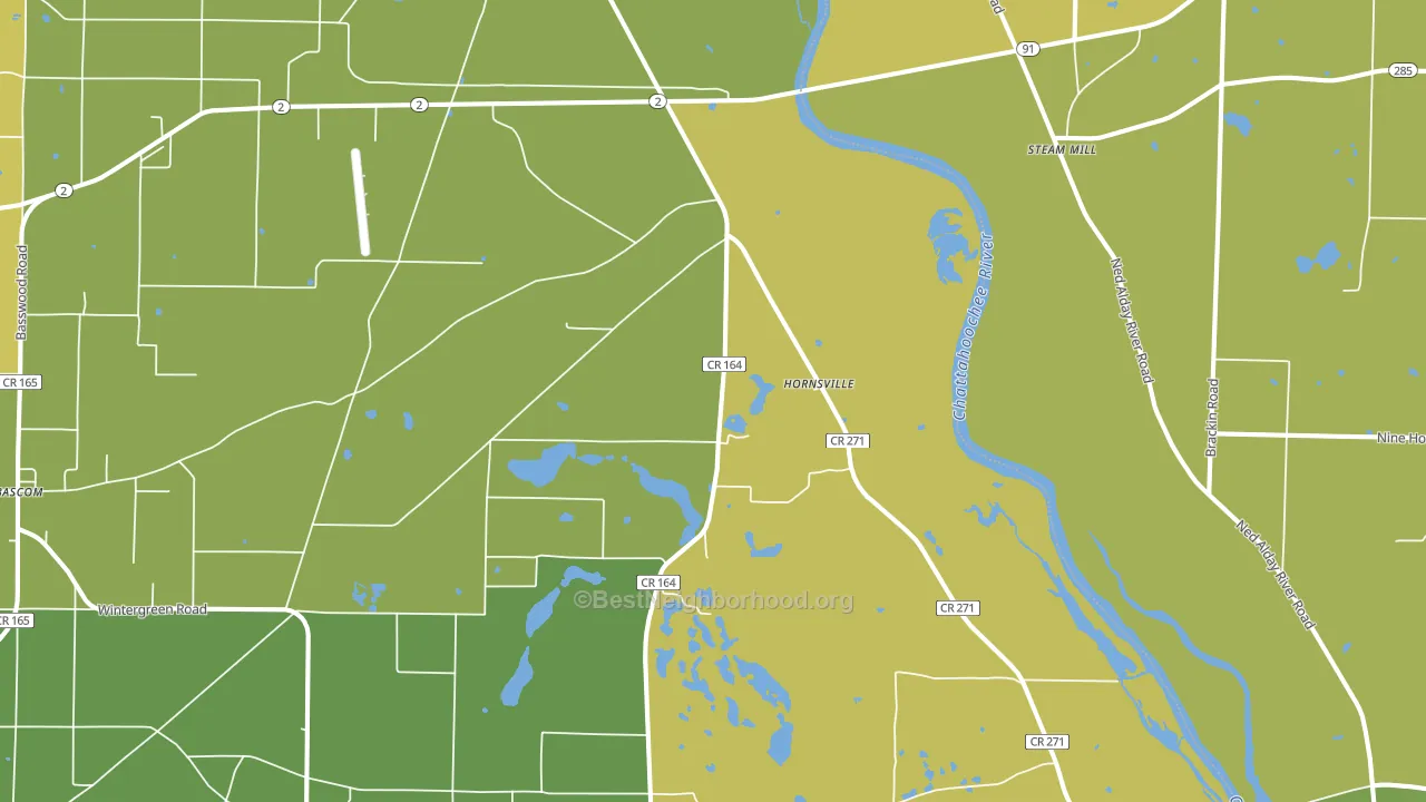 Two Egg, FL block-group voter-turnout map