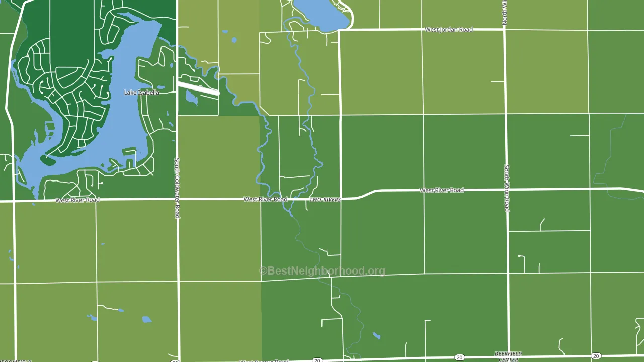 Two Rivers, MI block-group voter-turnout map
