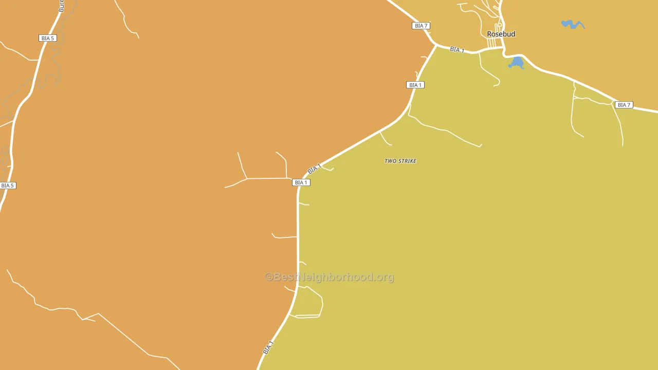 Two Strike, SD block-group voter-turnout map