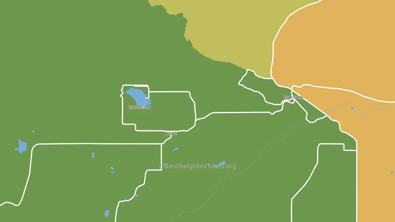 Tygh Valley, OR block-group voter-turnout map