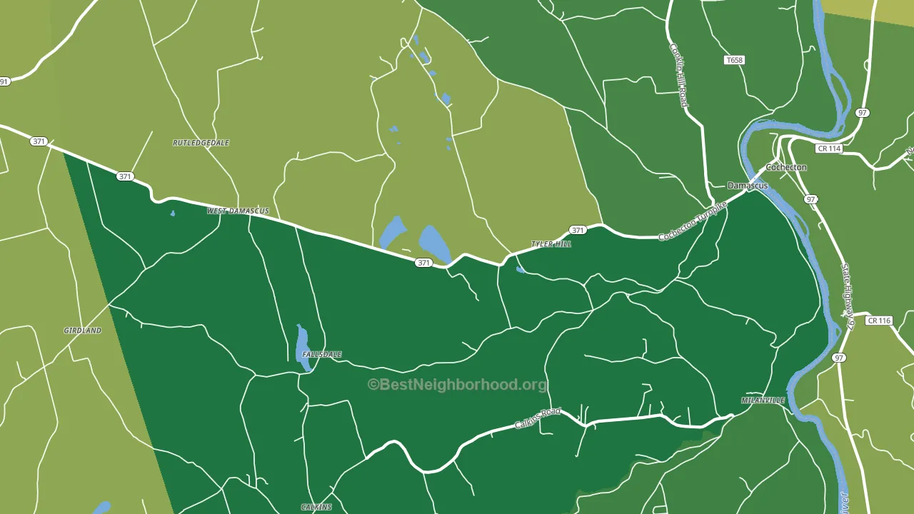Tyler Hill, PA block-group voter-turnout map