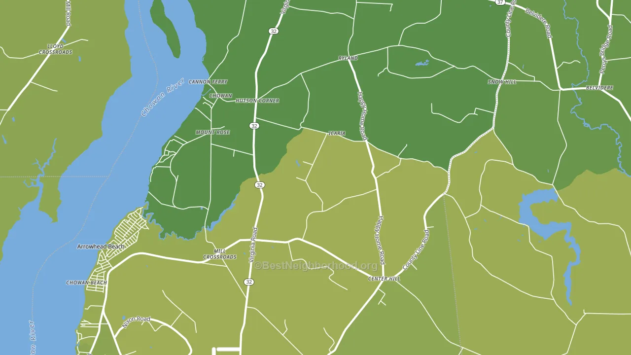 Tyner, NC block-group voter-turnout map