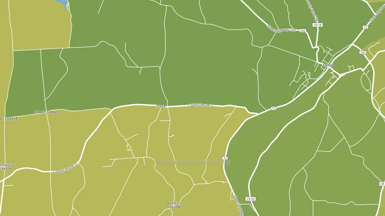 Tyner, NY block-group voter-turnout map