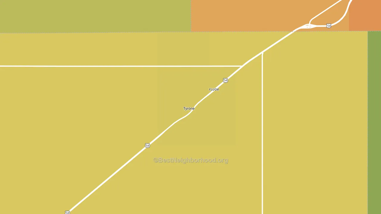 Tyrone, OK block-group voter-turnout map