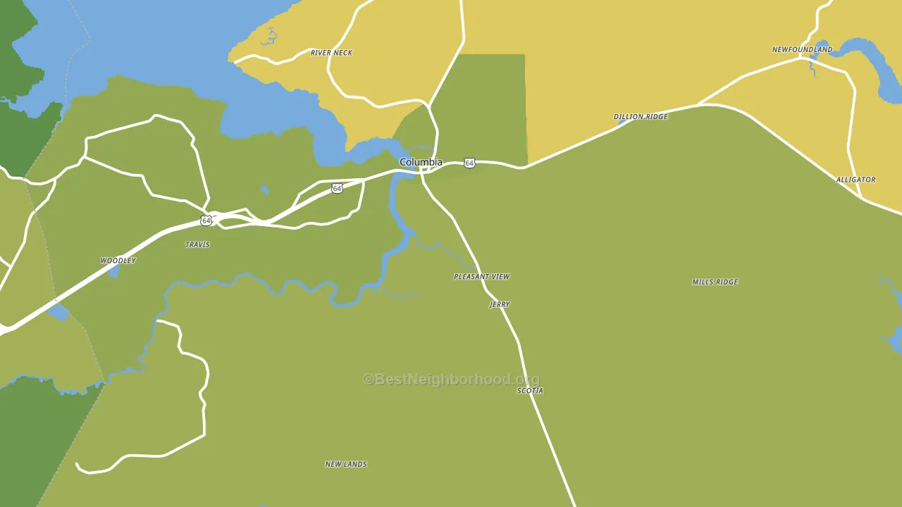 Tyrrell County, NC block-group voter-turnout map
