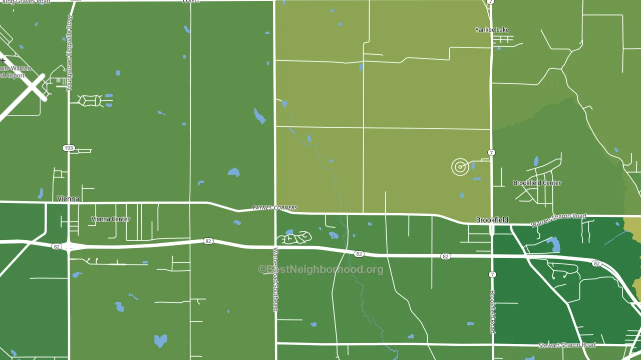 Tyrrell, OH block-group voter-turnout map