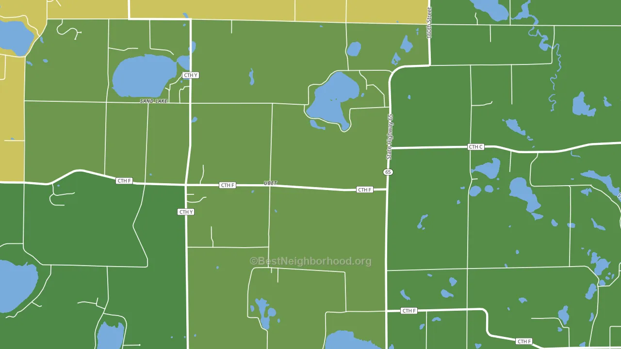 Ubet, WI block-group voter-turnout map