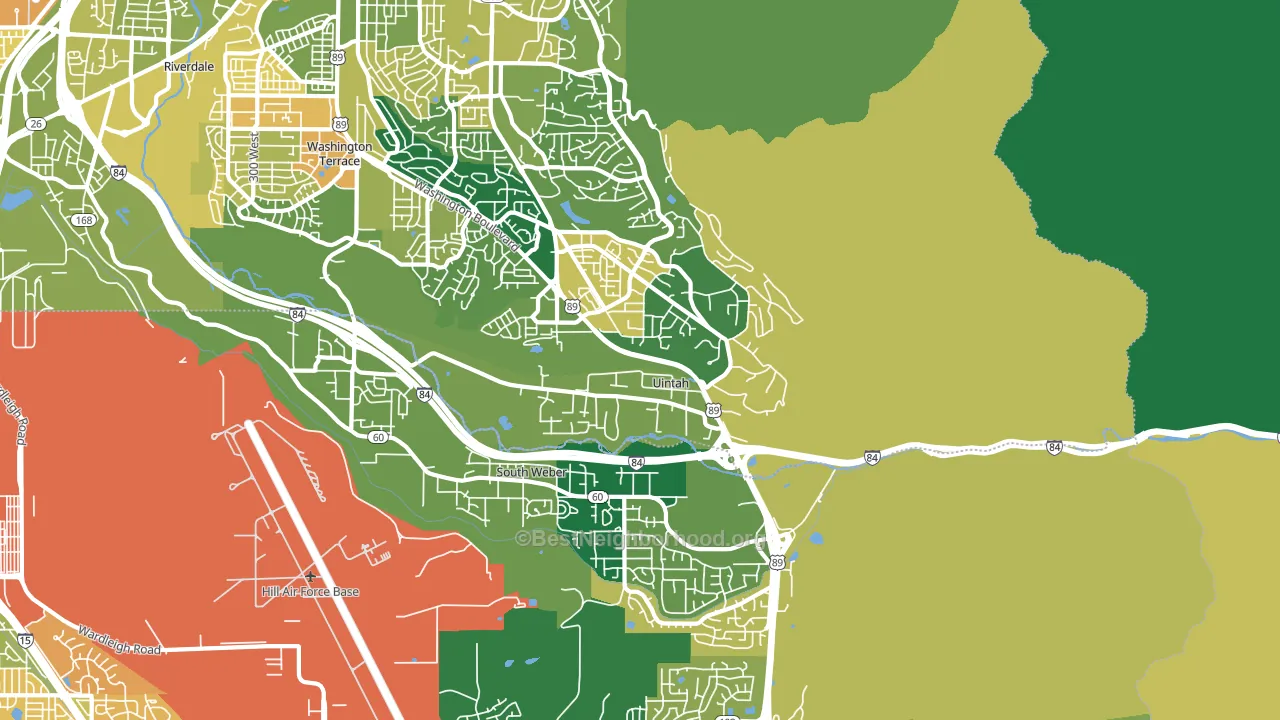 Uintah, UT block-group voter-turnout map