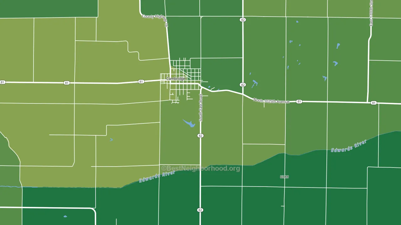 Ulah, IL block-group voter-turnout map
