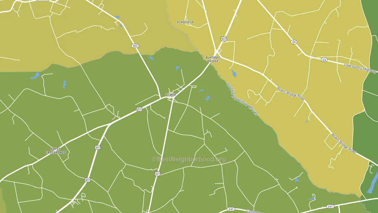 Ulmer, SC block-group voter-turnout map