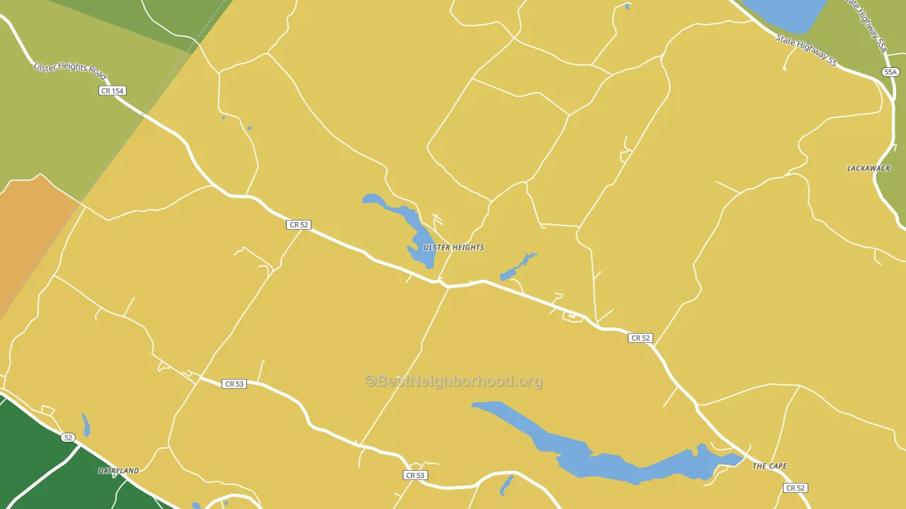 Ulster Heights, NY block-group voter-turnout map