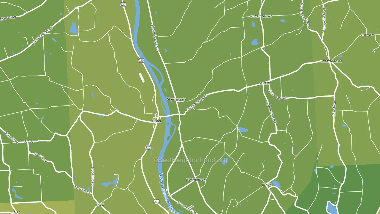Ulster, PA block-group voter-turnout map