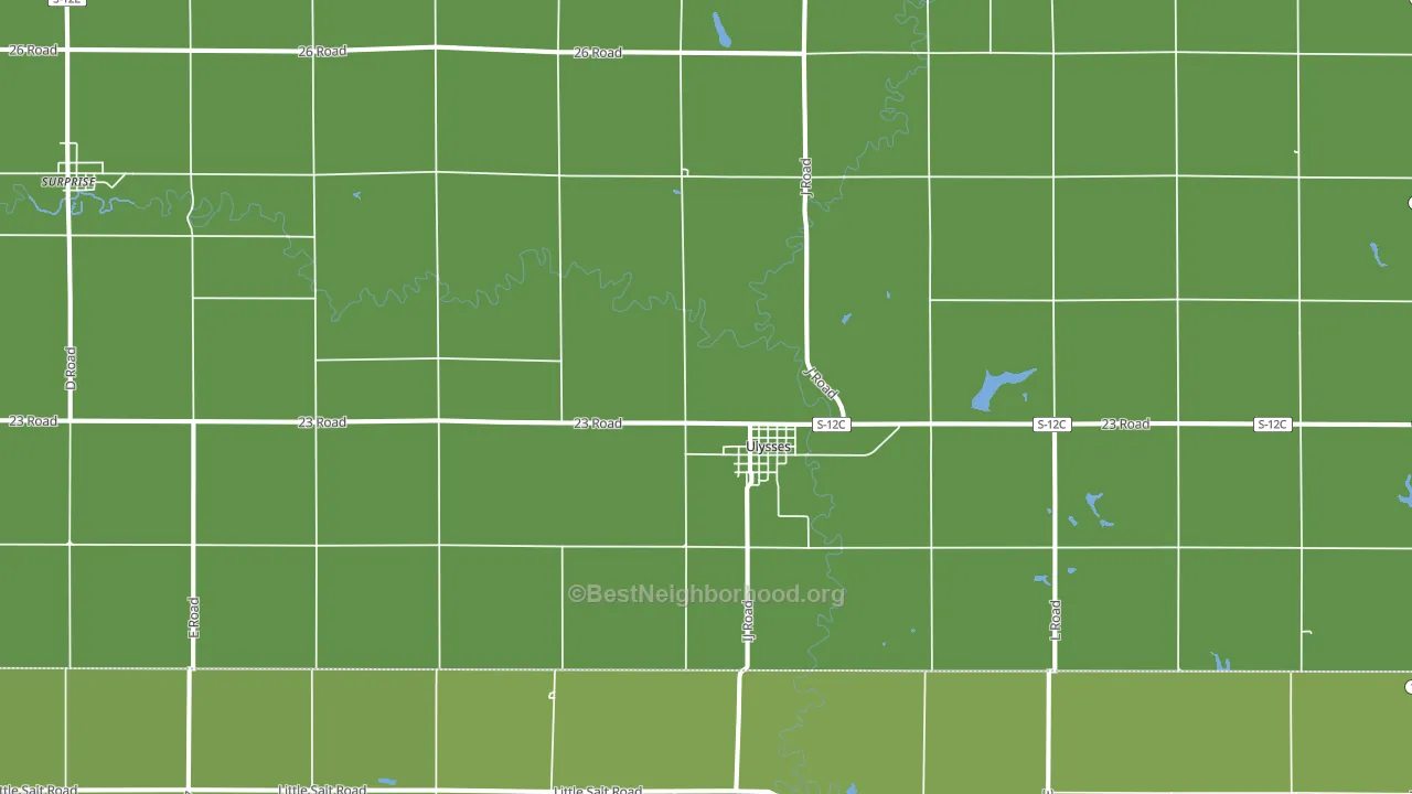 Ulysses, NE block-group voter-turnout map