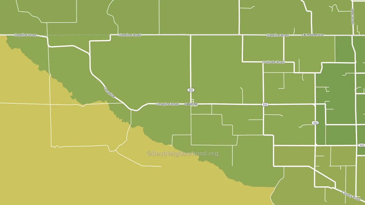 Umapine, OR block-group voter-turnout map