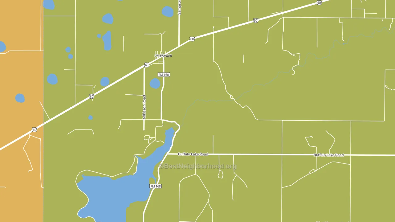 Umbarger, TX block-group voter-turnout map