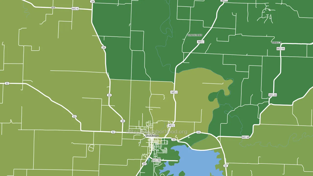 Umber, MO block-group voter-turnout map