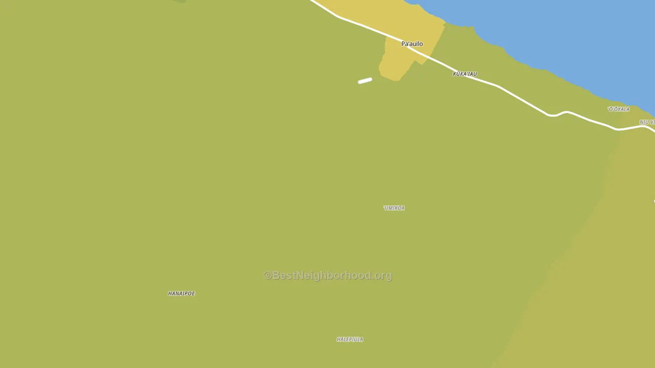 Umikoa, HI block-group voter-turnout map