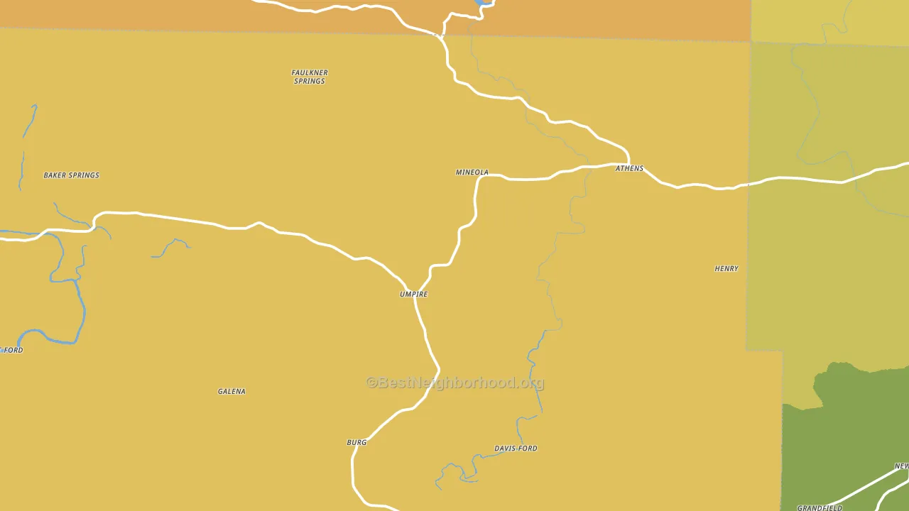 Umpire, AR block-group voter-turnout map