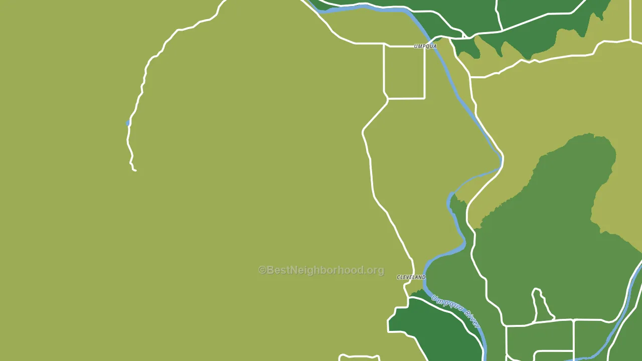 Umpqua, OR block-group voter-turnout map